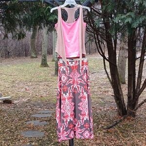 Express Tank, Maurices Vest, Metro Wear S,Maxi Skirt 3 Piece Outfit
